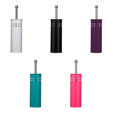 Indy Purple Square Design Toilet Brush Holder