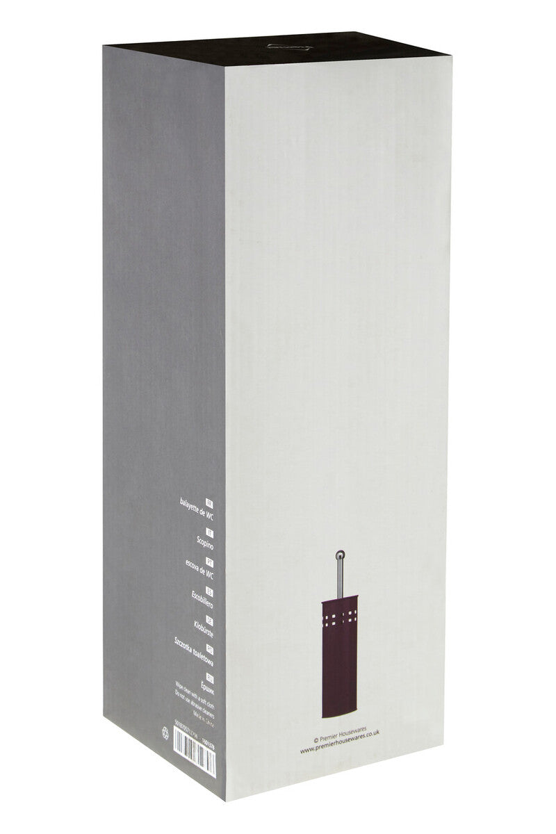 Indy Purple Square Design Toilet Brush Holder