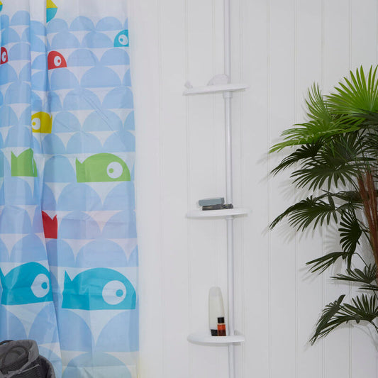 Linnea White Ps 4 Tier Corner Shelf Unit