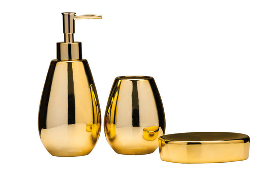 Magpie Dolomite Gold 3Pc Bathroom Set