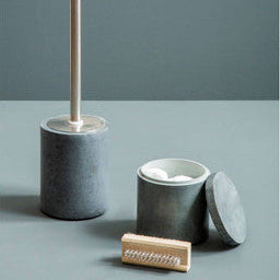 Kamal Dark Grey Marble Effect Cotton Jar