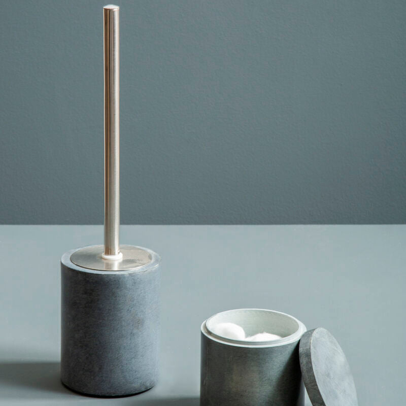 Kamal Dark Grey Marble Effect Toilet Brush