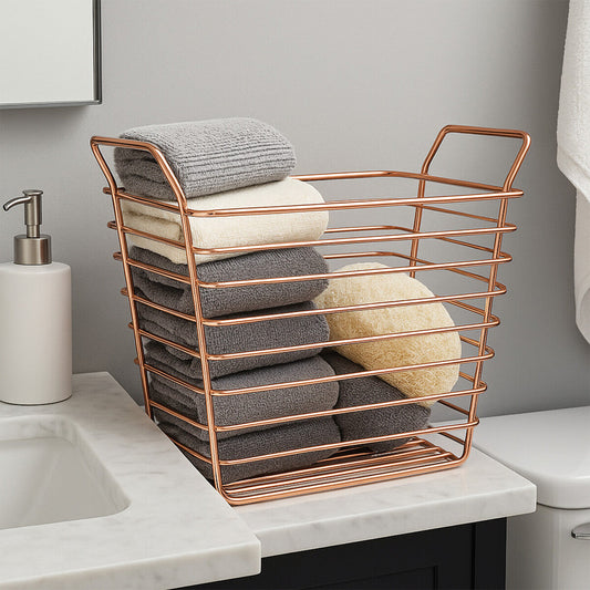 Shine Small Gold Finish Wire Basket
