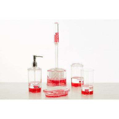 Floating Acrylic Hearts Toothbrush Holder