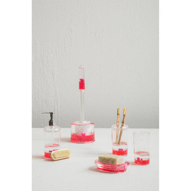 Floating Acrylic Hearts Toothbrush Holder