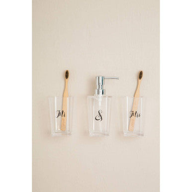 Set Of Four Mr And Mrs Bath Set.