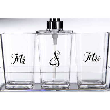 Set Of Four Mr And Mrs Bath Set.