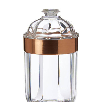 Medium Rose Gold Acrylic Storage Jar | Guan