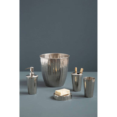 Hammered Bathroom Nickel Finish Lotion Dispenser
