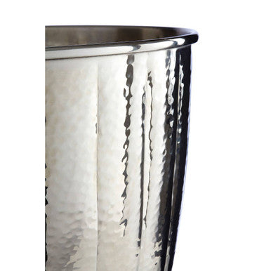 Hammered Bathroom Nickel Finish Waste Bin
