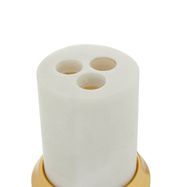 Mako White Marble Toothbrush Holder