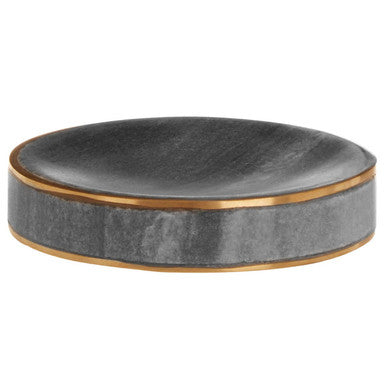 Bosco Grey Marble and Gold Soap Dish