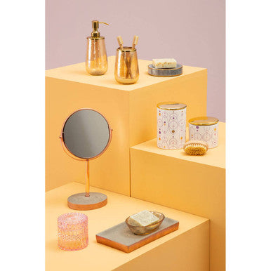 Bosco Grey Marble and Gold Soap Dish