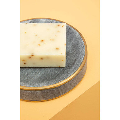 Bosco Grey Marble and Gold Soap Dish