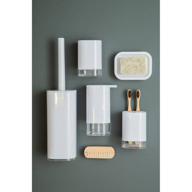 Ando White Acrylic Toothbrush Holder