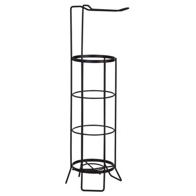 Linnea Black Toilet Roll Holder and Storer