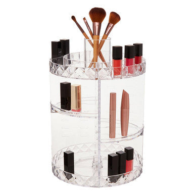 3 Tiered Round Revolving Cosmetics Organiser | Beauty