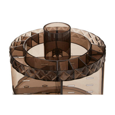 Beauty 3 Tiered Round Revolving Black Cosmetics Organiser