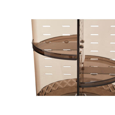 Beauty 3 Tiered Round Revolving Black Cosmetics Organiser