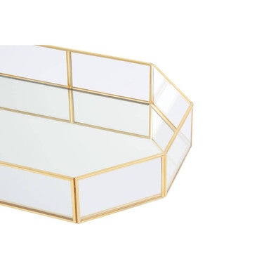 Vintage Glass Octagonal Jewellery Tray