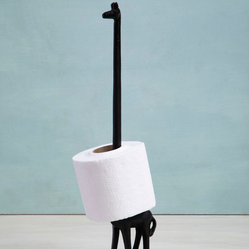 Black Giraffe Toilet Roll Holder | Fauna