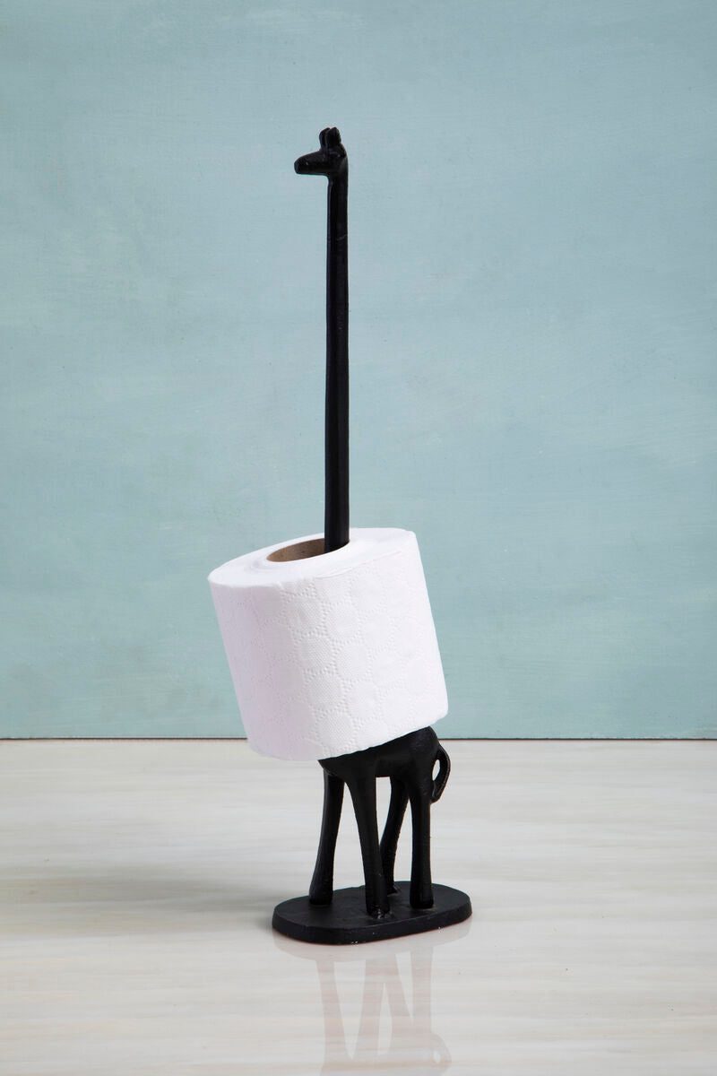 Black Giraffe Toilet Roll Holder | Fauna
