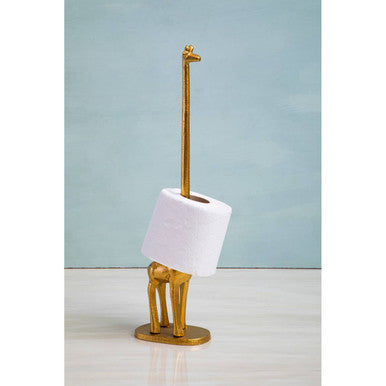 Fauna Gold Finish Giraffe Toilet Roll Holder