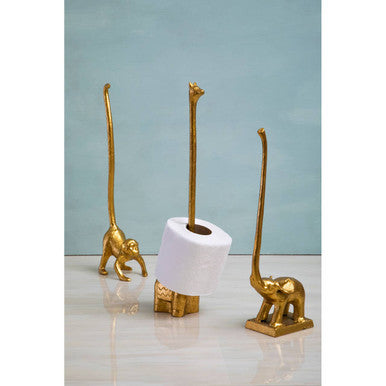 Fauna Gold Finish Llama Toilet Roll Holder