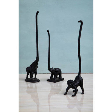 Black Finish Monkey Toilet Roll Holder | Fauna
