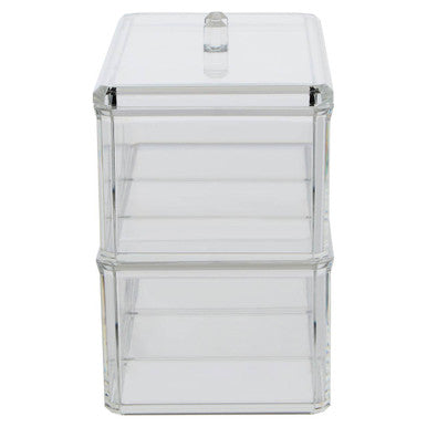 Romm Six Compartment Clear Plastic Cosmetics Organiser