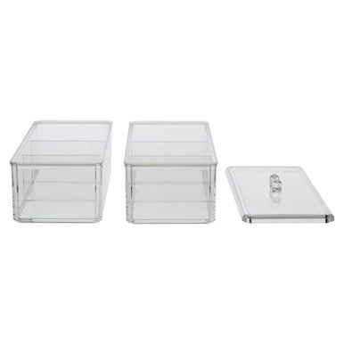 Romm Six Compartment Clear Plastic Cosmetics Organiser