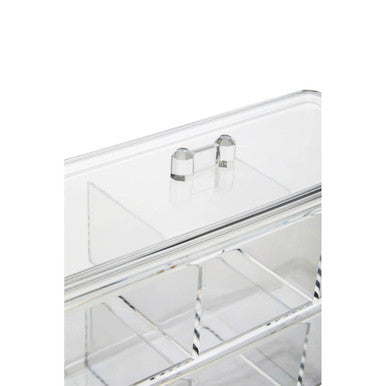 Romm Six Compartment Clear Plastic Cosmetics Organiser