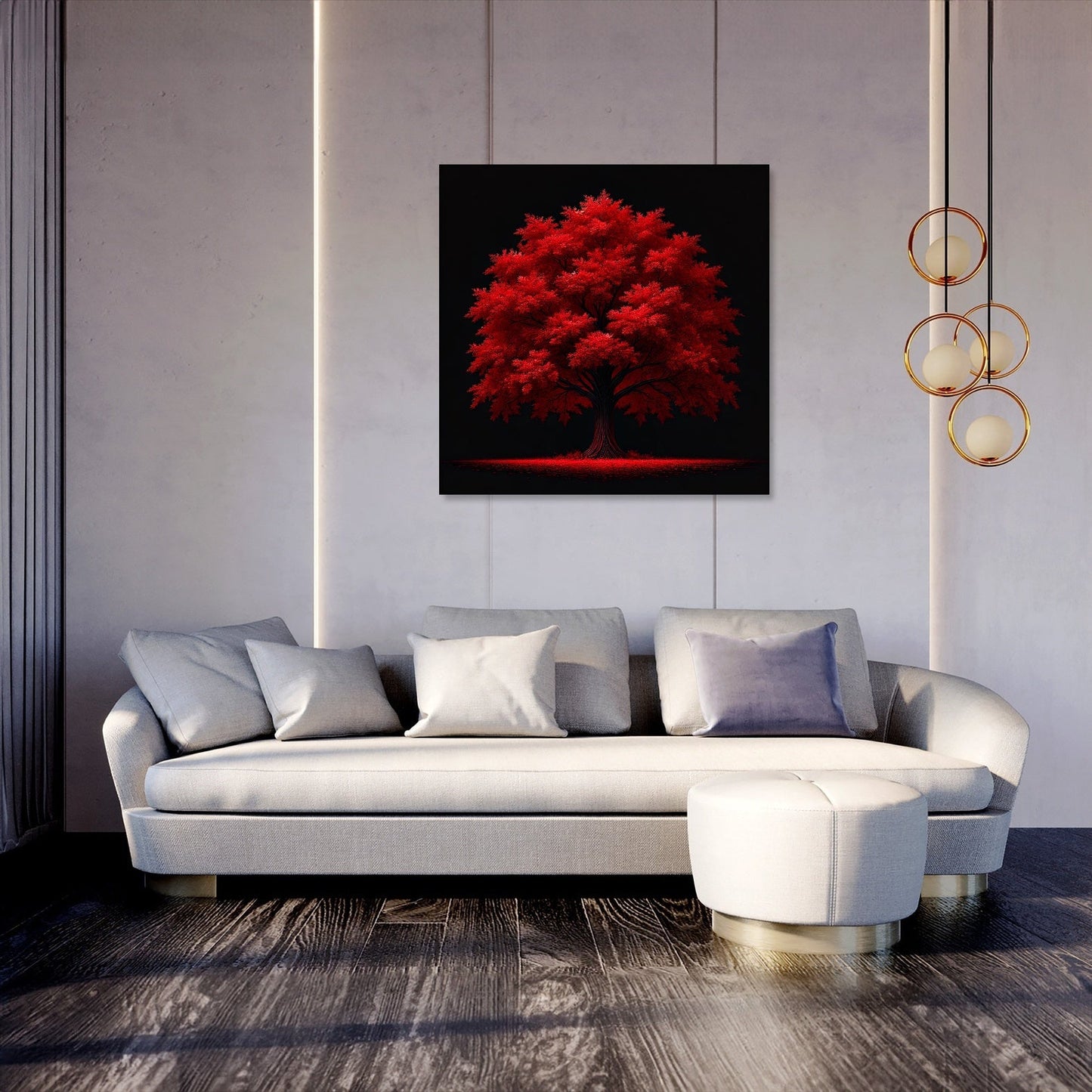 Crimson Resilience Canvas