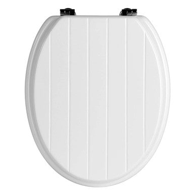 Brooks White Panel Effect Toilet Seat