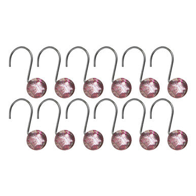 Hot Pink Resin Shower Curtain Hooks | Shower Hooks
