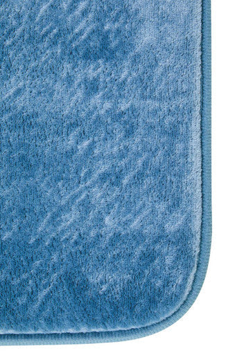 Soak Denim Blue Bath And Pedestal Mat Set