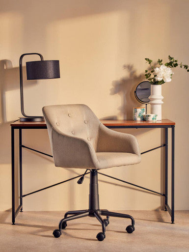 Marisha Grey Metal Small Swivel Table Mirror