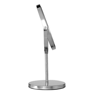Marisha Silver Effect Metal Swivel Table Mirror