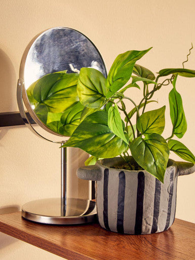 Silver Effect Metal Swivel Table Mirror | Marisha