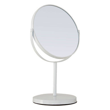 Marisha White Metal Swivel Large Table Mirror
