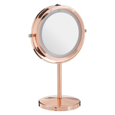 Clara Rose Gold LED Table Mirror