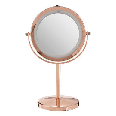 Rose Gold LED Table Mirror | Clara