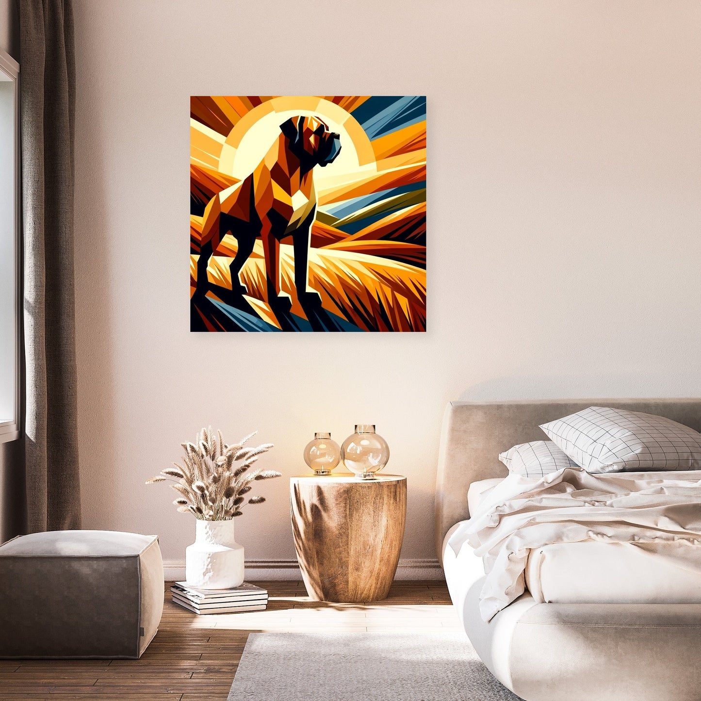 Sunset Majesty Bullmastiff Canvas