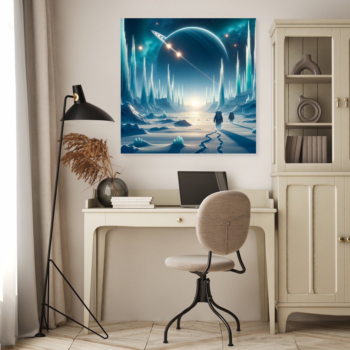 Icy Moon Explorers Canvas