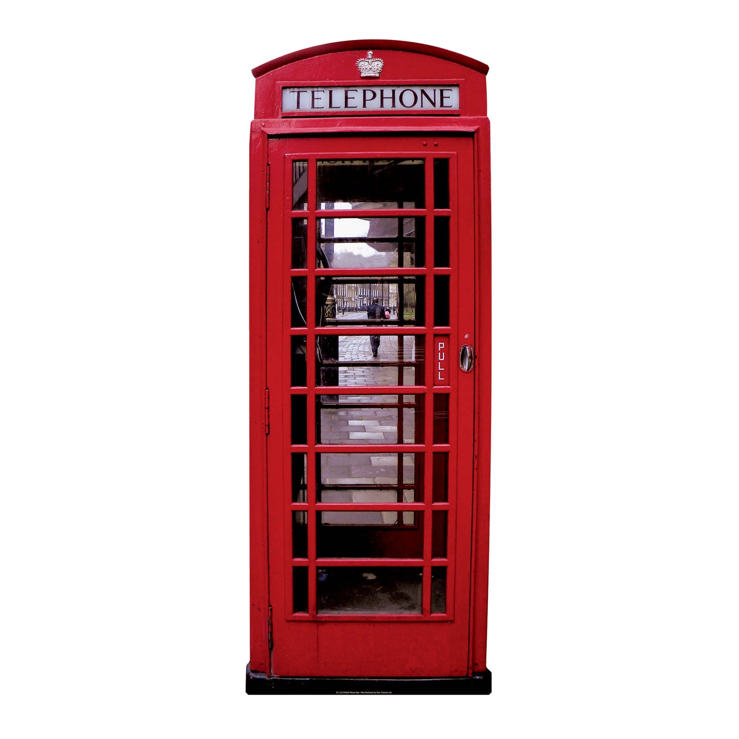SC162 Red British Telephone Box Cardboard Cutout Height 191cm