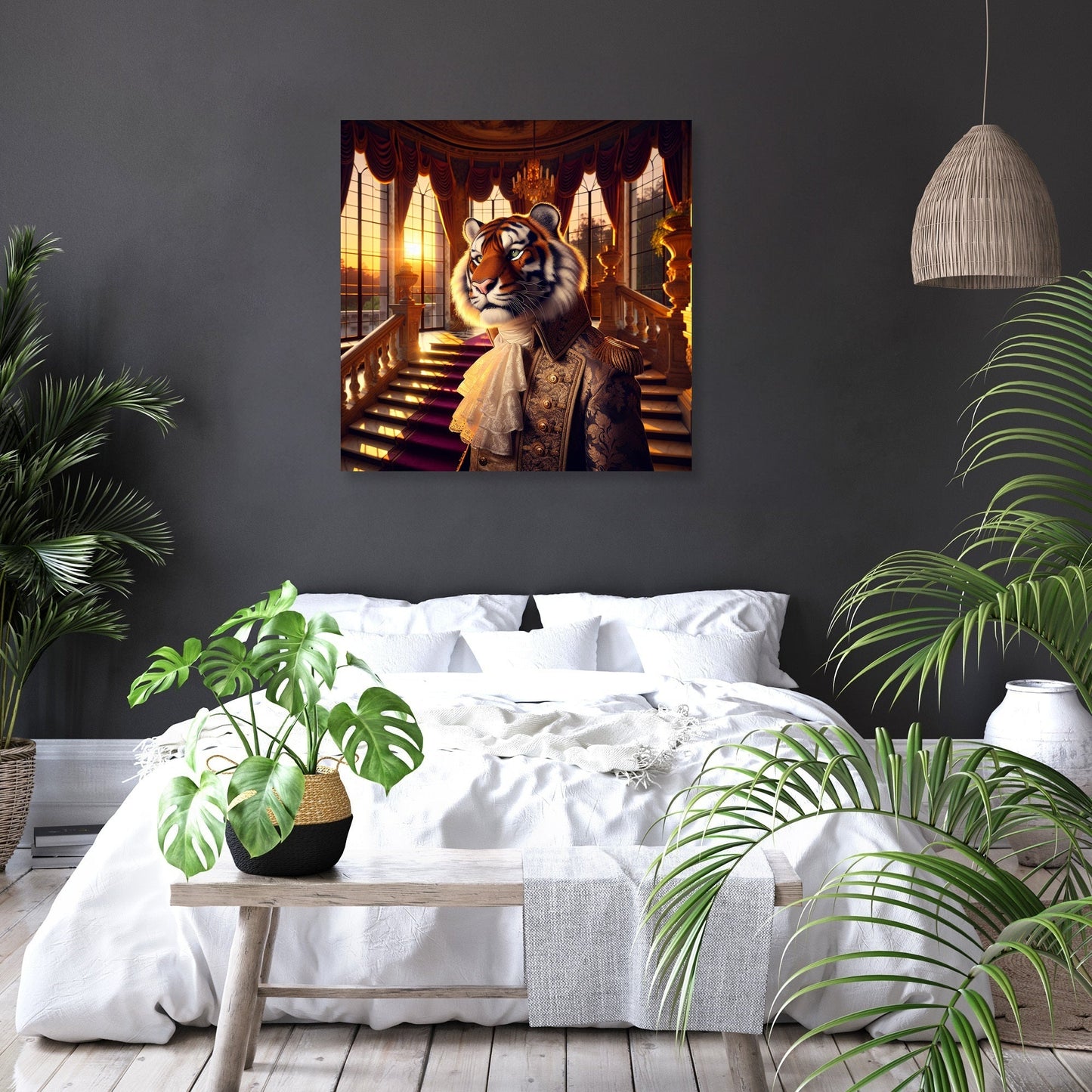 Regal Tiger Sunset Majesty Canvas