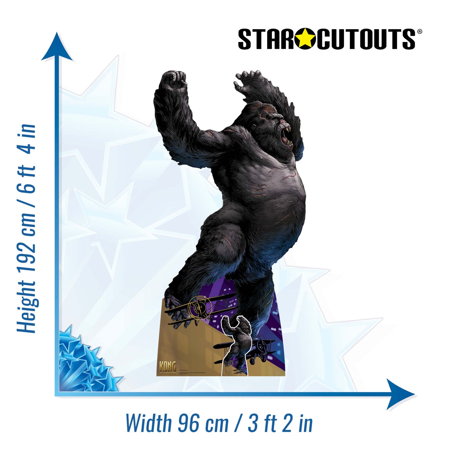 SC1633 King Kong Cardboard Cut Out Height 193cm