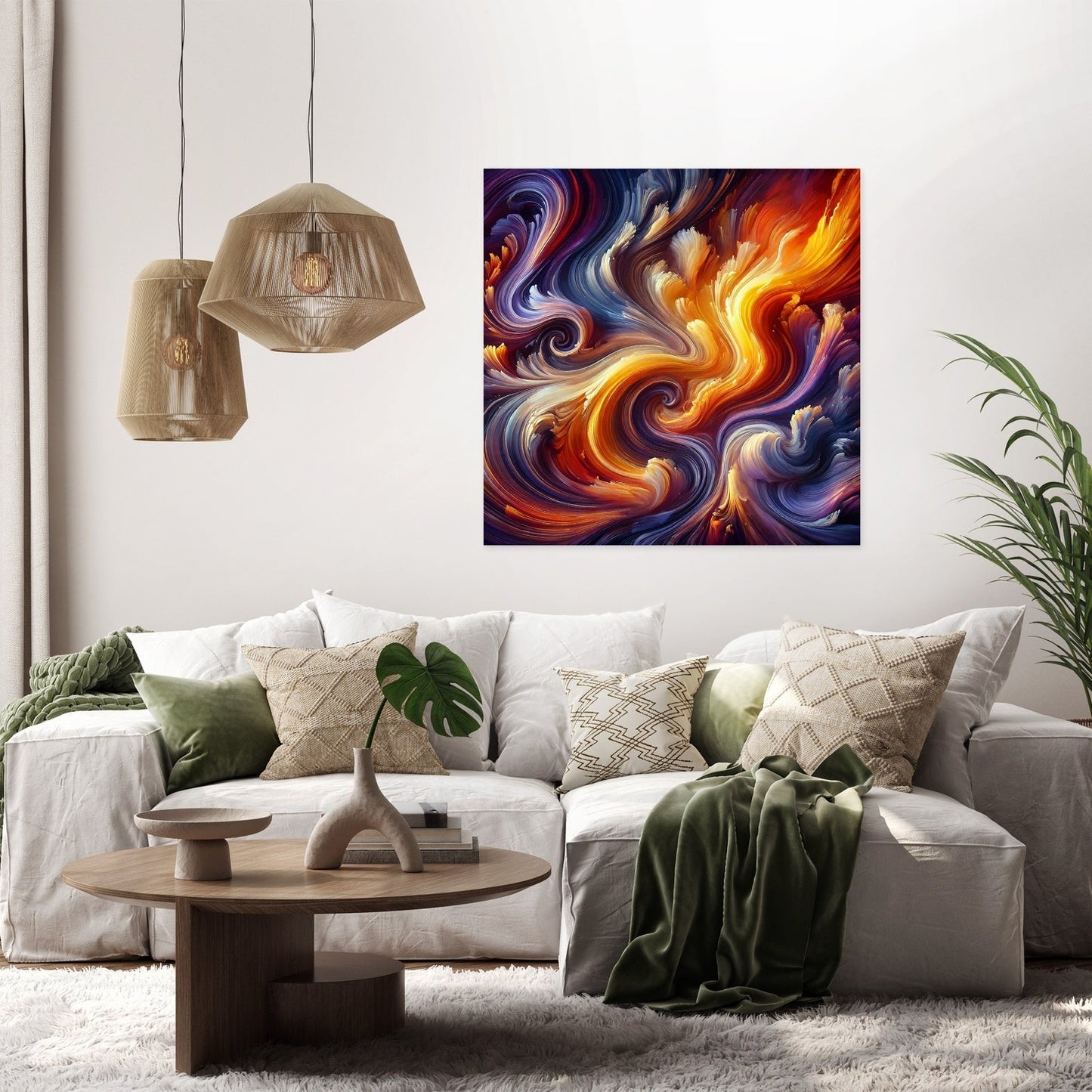 Fluid Motion Swirls Canvas