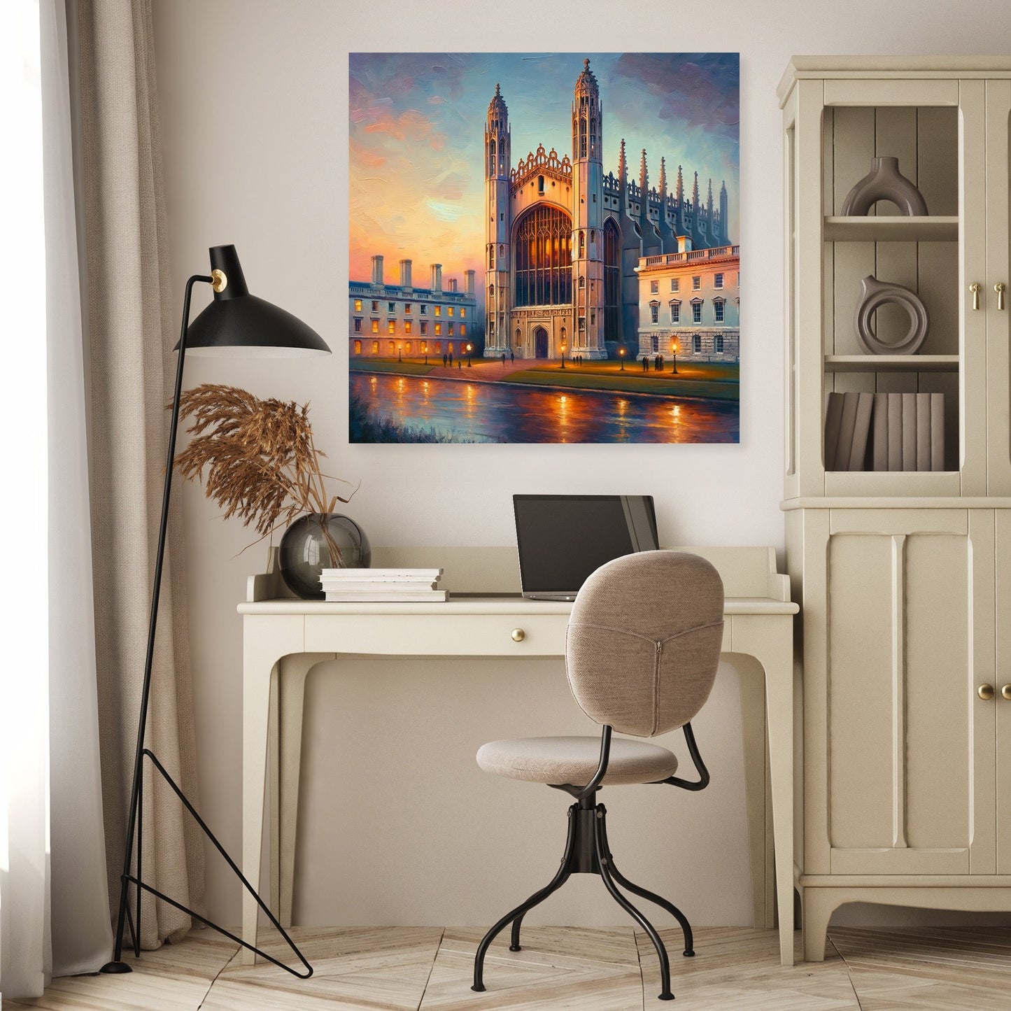 Cambridge King's College Chapel Dusk Impression Canvas