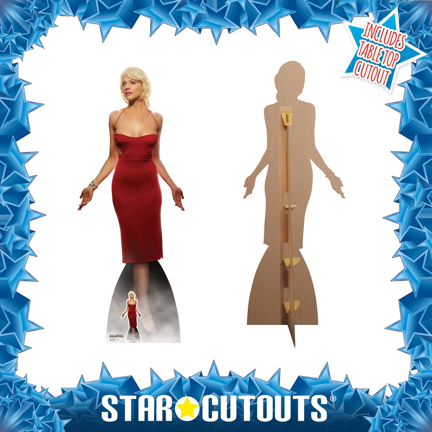 SC1641 Number Six Red Dress Tricia Helfer Battlestar Galactica Cardboard Cut Out Height 180cm